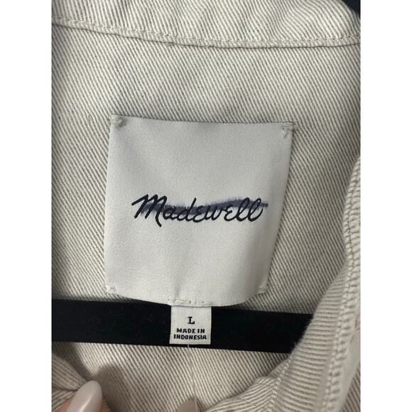 NEW Madewell Cinched Utility Jacket in Italian Linen Twill Women Size L - Picture 5 of 10